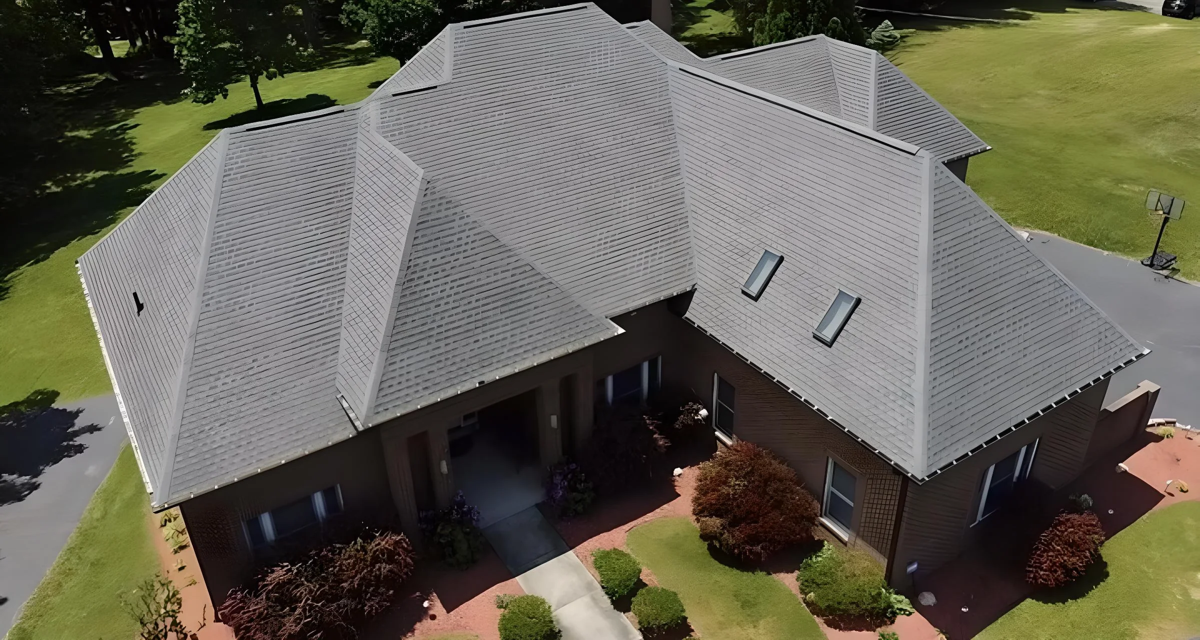 Completed roof replacement on a residential property